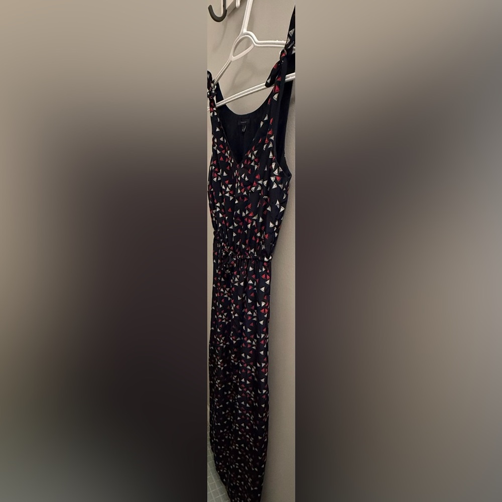 Tommy Hilfiger | Navy Maxi Dress With Colourful Pink and White Sailboat Print - Picture 7 of 16